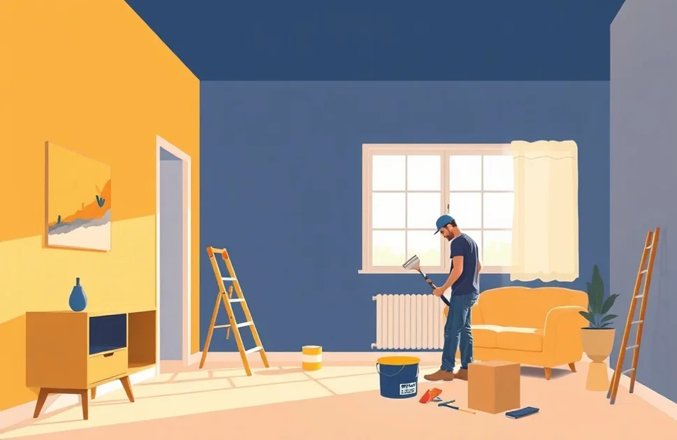 Intérieur rénové après travaux de peinture au Blanc-Mesnil