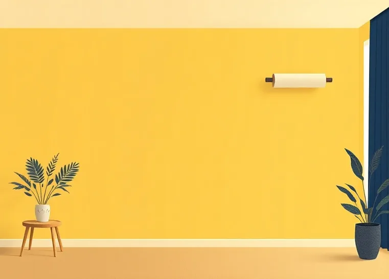 Pose de papier peint, rouleau et brosse à maroufler